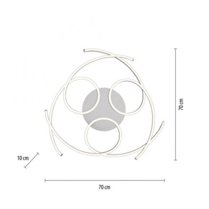 Paul Neuhaus 8165-55 - Φως οροφής dimmer LED DANILO 3xLED/12W/230V