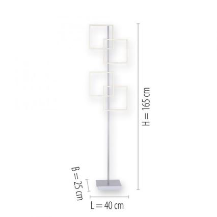 Paul Neuhaus 817-55 - Λάμπα δαπέδου LED Dimmable INIGO 4xLED/8W/230V  + τηλεχειριστήριο