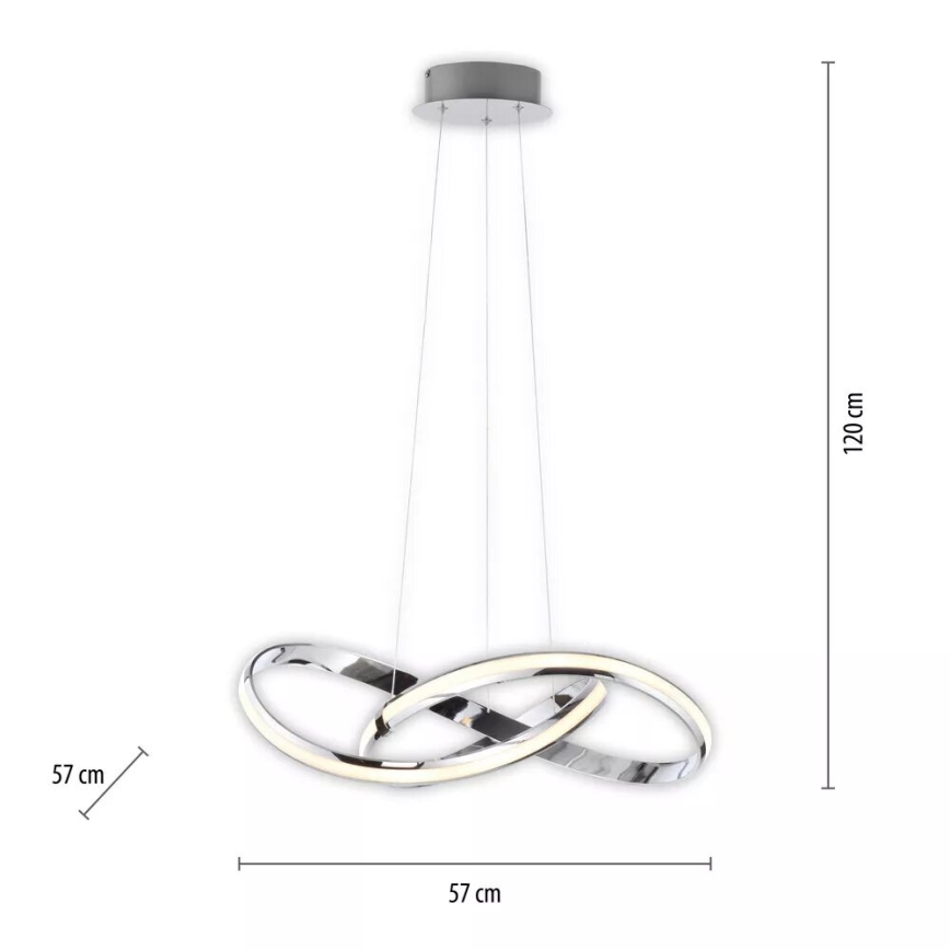 Paul Neuhaus 8291-17 - Led Dimmable κρεμαστό φωτιστικό οροφής MELINDA LED/30W/230V