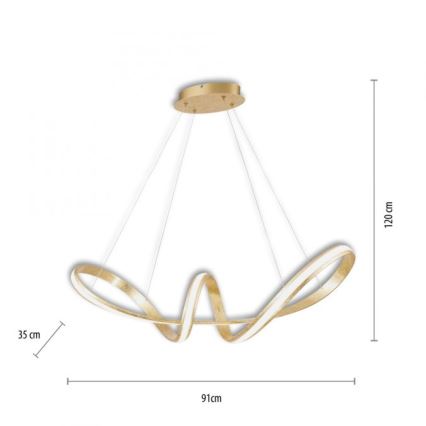 Paul Neuhaus 8292-12 - Led Dimmable κρεμαστό φωτιστικό οροφής MELINDA LED/38W/230V