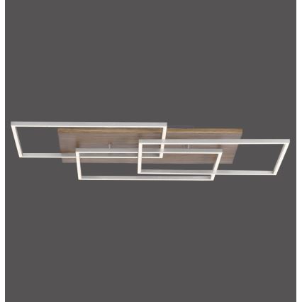 Paul Neuhaus 8330-79 - Πλαφονιέρα ντιμαριζόμενη  LED PALMA 3xLED/12W/230V πεύκο + τηλεχειριστήριο