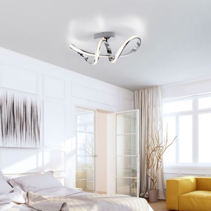 Paul Neuhaus 8331-17 - Πλαφονιέρα οροφής ντιμαριζόμενη LED MELINDA LED/30W/230V γυαλιστερό χρώμιο