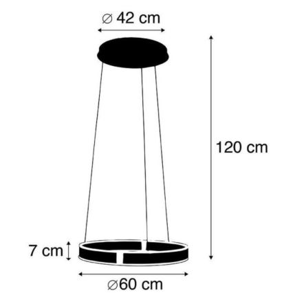 Paul Neuhaus 8361-55 - LED Dimmable πολύφωτο κρεμαστό με αισθητήρα ARINA LED/27W/230V