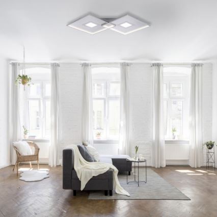 Paul Neuhaus 8378-55 - LED Dimmable φωτιστικό οροφής AMARA LED/45W/230V γυαλιστερό χρώμιο + τηλεχειριστήριο