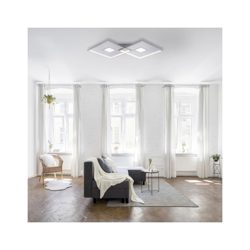 Paul Neuhaus 8378-55 - LED Dimmable φωτιστικό οροφής AMARA LED/45W/230V γυαλιστερό χρώμιο + τηλεχειριστήριο