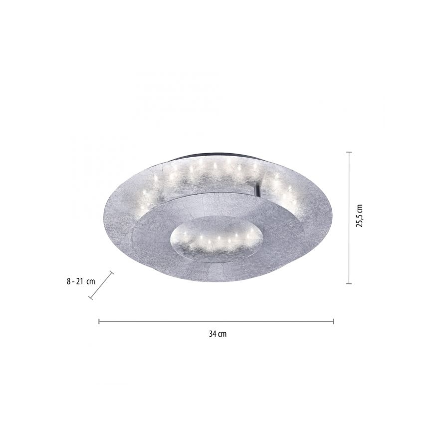Paul Neuhaus 9011-21 - LED Φωτιστικό οροφής NEVIS LED/6W/230V ασημί