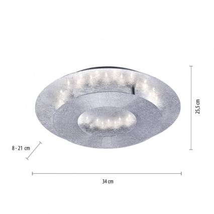 Paul Neuhaus 9011-21 - LED Φωτιστικό οροφής NEVIS LED/6W/230V ασημί