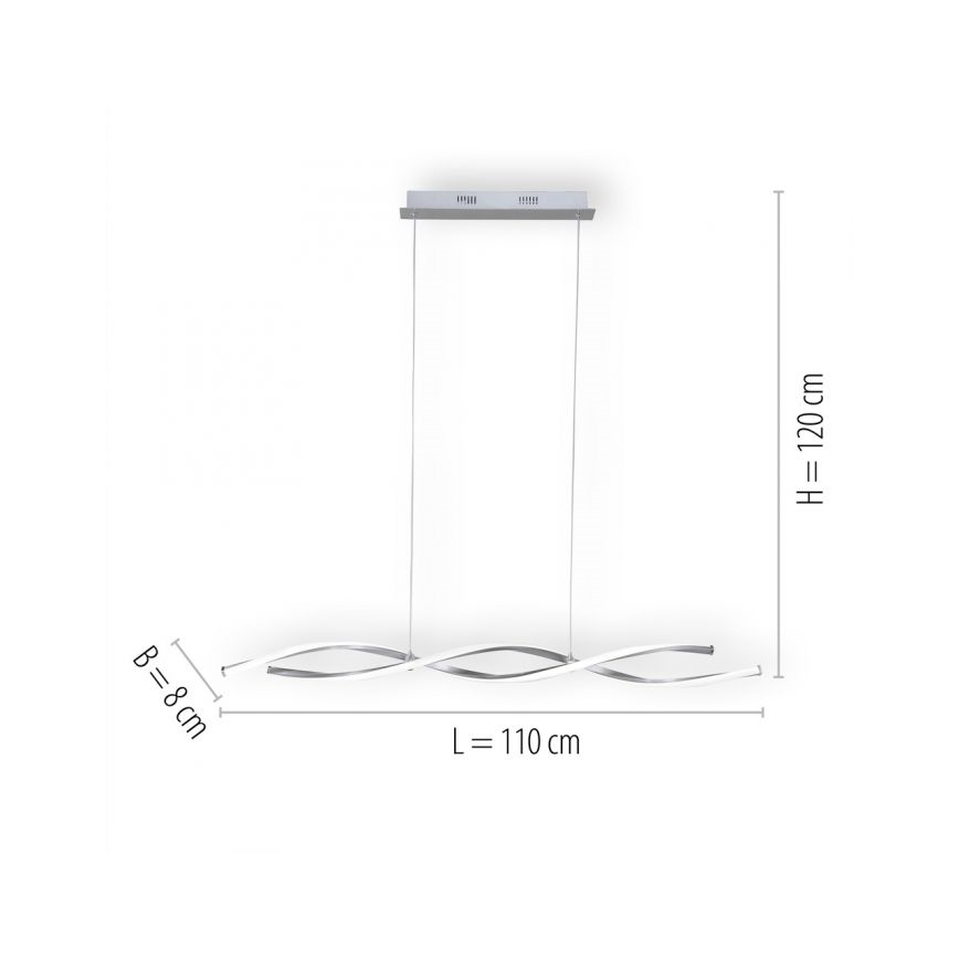 Paul Neuhaus 9142-55 - LED Dimmable πολύφωτο κρεμαστό ράγα POLINA 2xLED/10,2W/230V