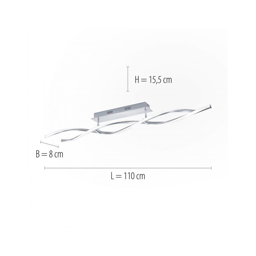 Paul Neuhaus 9143-55 - LED Dimmable πλαφονιέρα πολύφωτο POLINA 2xLED/10,2W/230V