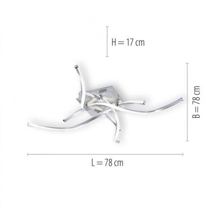 Paul Neuhaus 9144-55 - LED Dimmable πλαφονιέρα οροφής POLINA LED/27W/230V