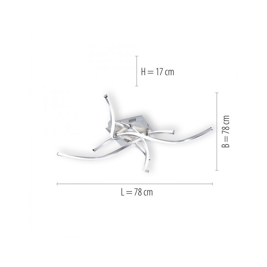 Paul Neuhaus 9144-55 - LED Dimmable πλαφονιέρα οροφής POLINA LED/27W/230V