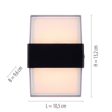 Paul Neuhaus 9480-13 - Εξωτερικό φωτιστικό τοίχου LED CARA LED/8W/230V IP44