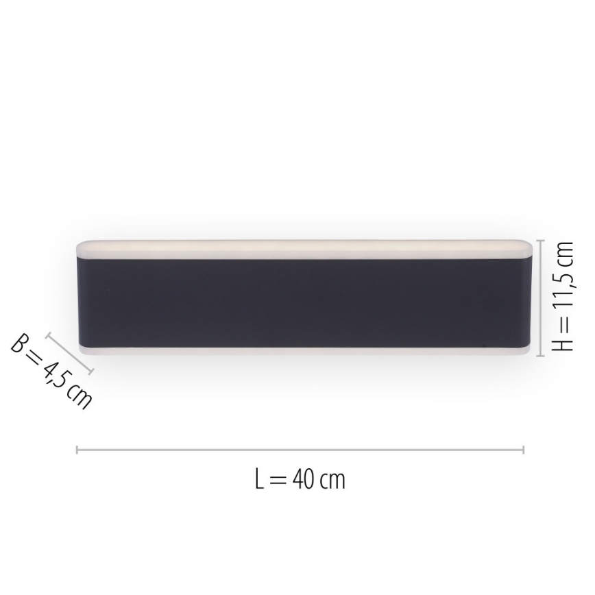 Paul Neuhaus 9484-13 - Φωτιστικό τοίχου LED εξωτερικού χώρου με ρύθμιση φωτισμού ELSA 2xLED/9W/230V IP65