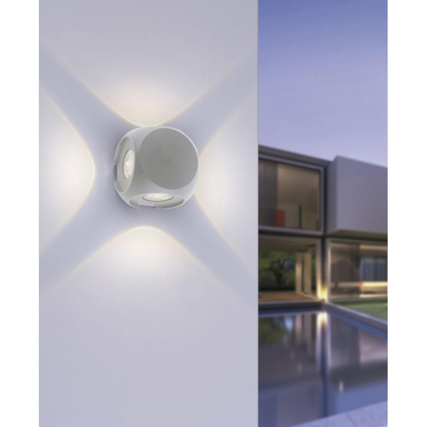 Paul Neuhaus 9485-21 - Εξωτερικό φωτιστικό τοίχου LED CARLO 4xLED/0,8W/230V IP54