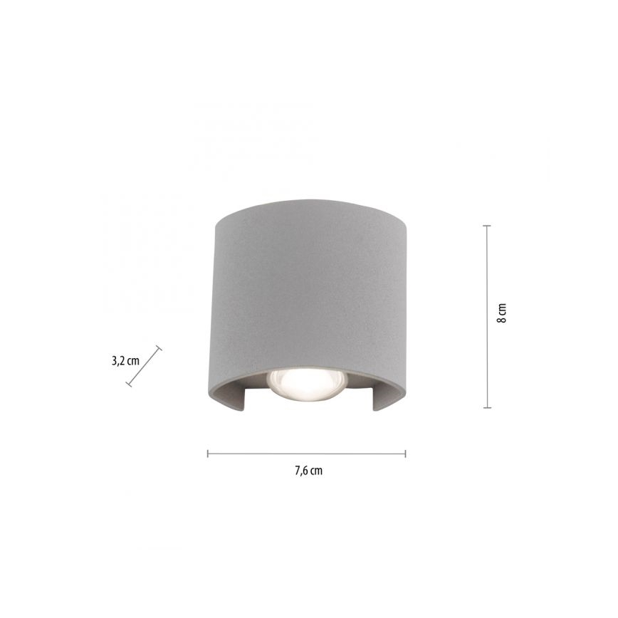 Paul Neuhaus 9486-21 - LED Εξωτερικό φωτιστικό τοίχου CARLO 2xLED/1,7W/230V IP54