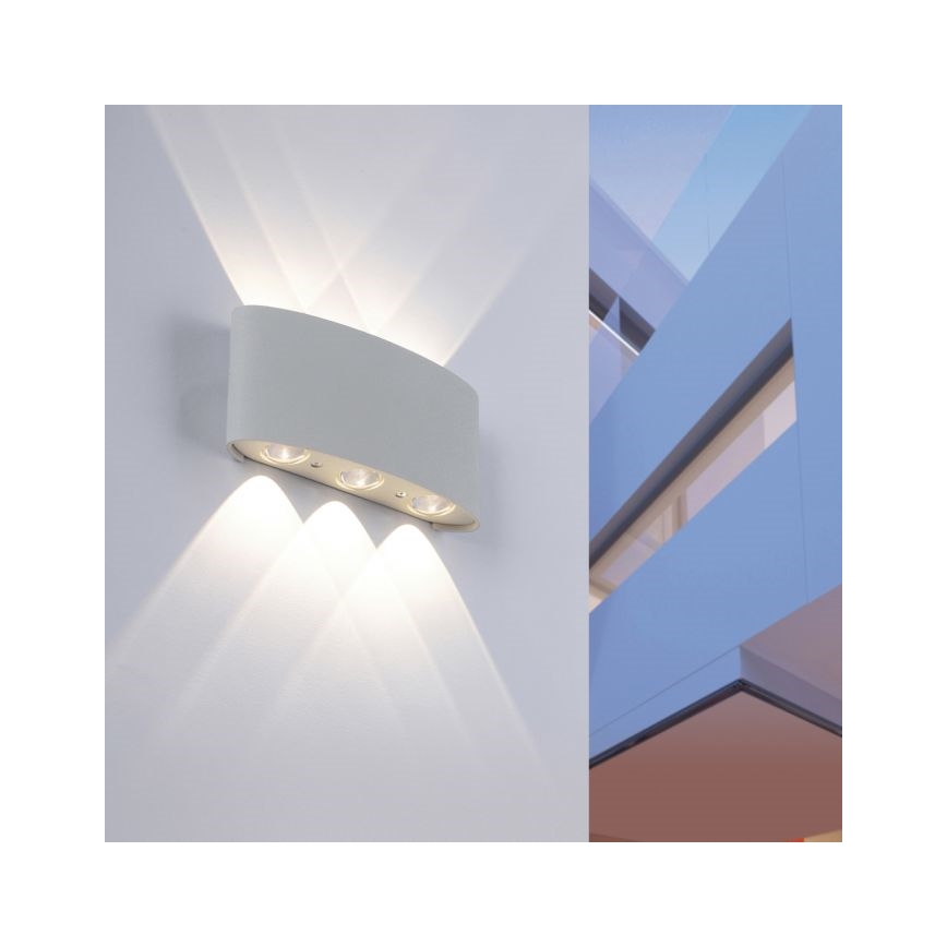 Paul Neuhaus 9488-21 - LED Εξωτερικό φωτιστικό τοίχου CARLO 6xLED/0,8W/230V IP54