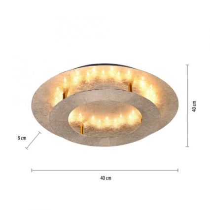 Paul Neuhaus 9620-12 - Φωτιστικό οροφής LED NEVIS LED/18W/230V χρυσό