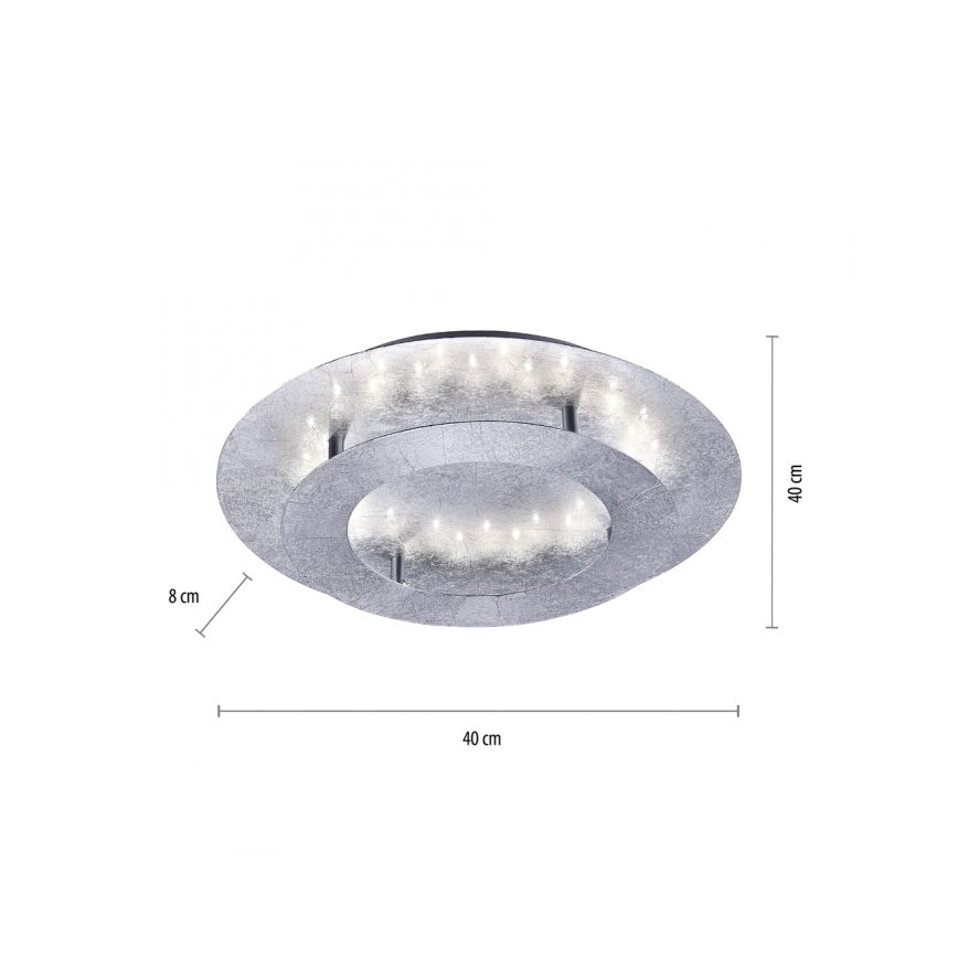 Paul Neuhaus 9620-21 - Φωτιστικό οροφής LED NEVIS LED/18W/230V ασημί