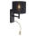 Paul Neuhaus 9646-18 - Λάμπα τοίχου LED ROBIN 1xE27/40W/230V + LED/2,1W μαύρο