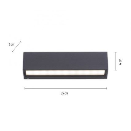 Paul Neuhaus 9675-13 - Εξωτερικό φωτιστικό τοίχου LED ROBERT 2xLED/9W/230V IP65