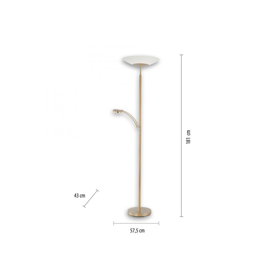 Paul Neuhaus - LED Dimmable επιδαπέδια λάμπα ALFRED 1xLED/28W/230V + 1xLED/4W/230V