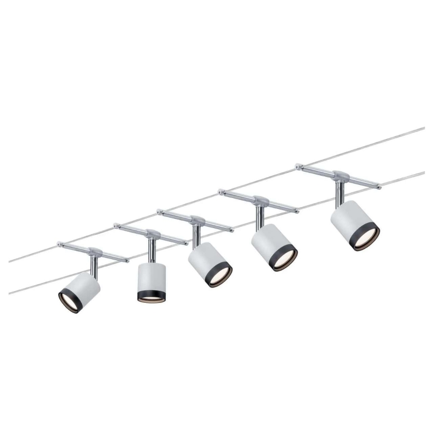 Paulmann 3981 - ΣΕΤ 5xLED/4W Σποτ φωτιστικό για σύστημα καλωδίων TUBE 230V