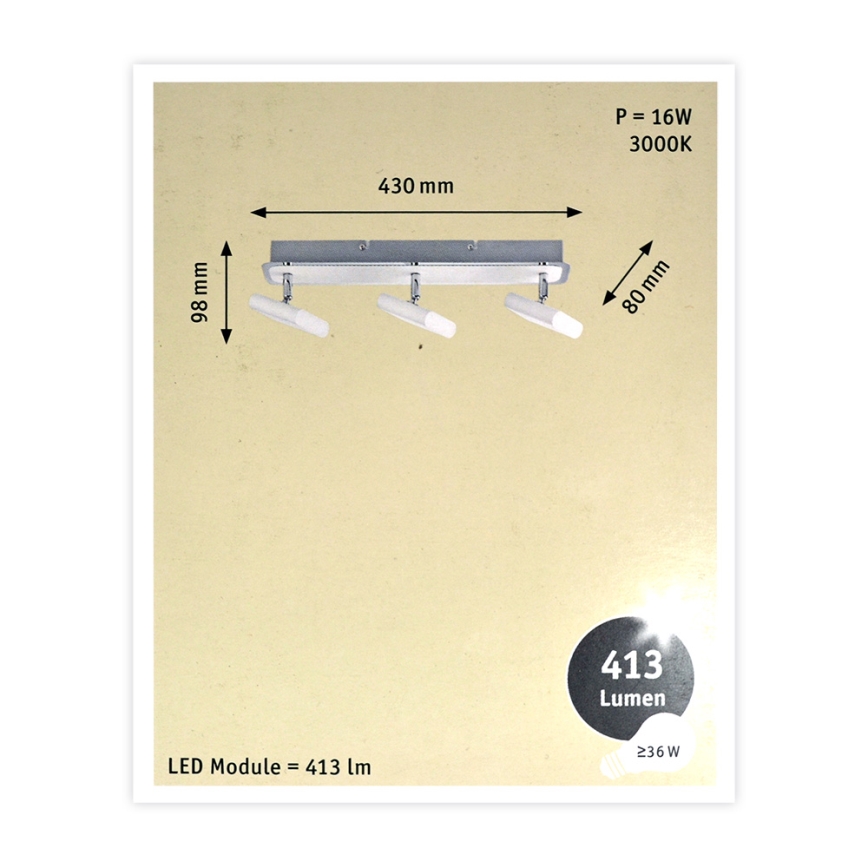 Paulmann 66636 - 3xLED / 4,5W Φωτιστικό σποτ LAUNCHER 230V