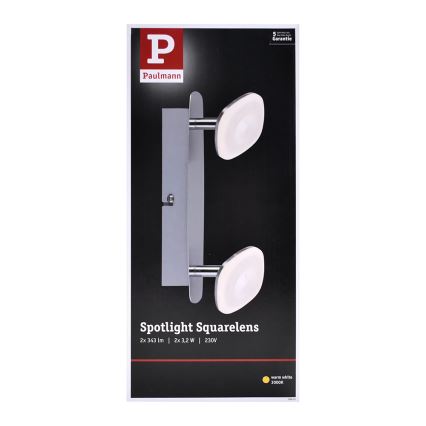 Paulmann 66651 - Φως σποτ LED SQUARELENSE 2xLED/3,2W/230V