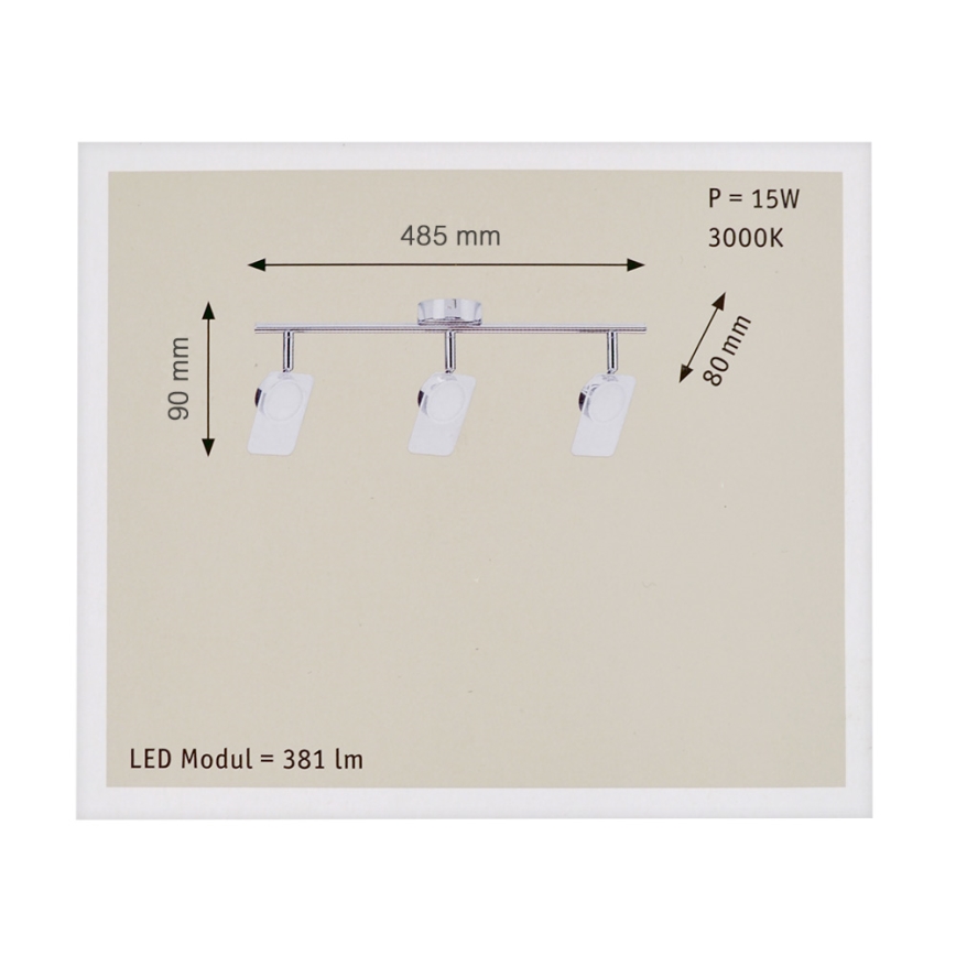 Paulmann 66668 - 3xLED/5W Φωτιστικό σποτ WINDOW 230V