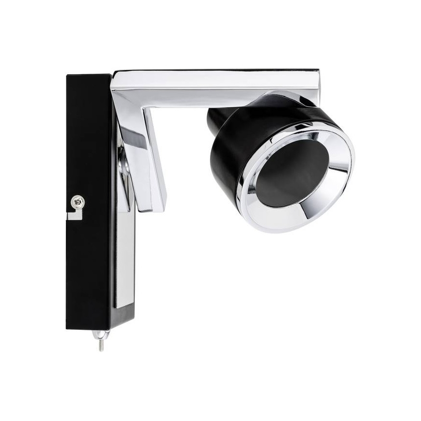 Paulmann 66670 - 1xGU10/10W Επιτοίχιο φωτιστικό σποτ TURN 230V μαύρο