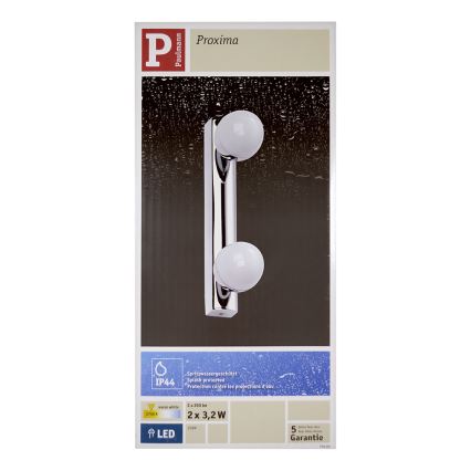 Paulmann 70469 - 2xLED/3,2W IP44 Φως καθρέφτη μπάνιου PROXIMA 230V
