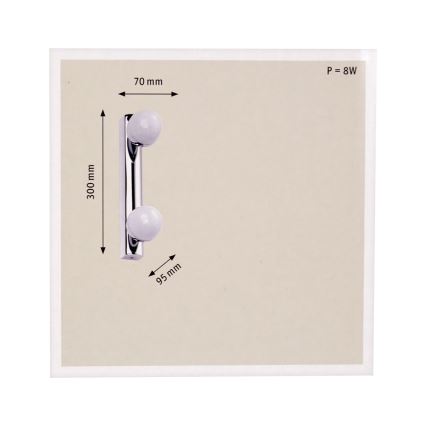 Paulmann 70469 - 2xLED/3,2W IP44 Φως καθρέφτη μπάνιου PROXIMA 230V