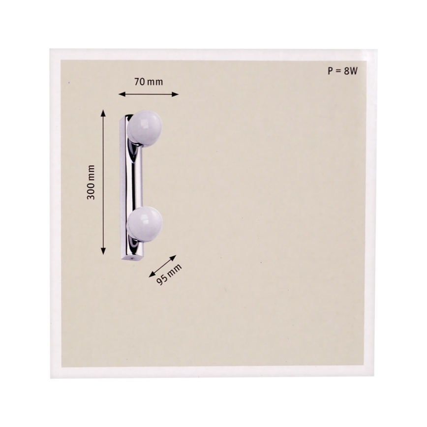 Paulmann 70469 - 2xLED/3,2W IP44 Φως καθρέφτη μπάνιου PROXIMA 230V