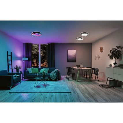 Paulmann 70545 - LED RGBW/38,5W Dimmable φωτιστικό οροφής RAINBOW 230V 3000-6500K + τηλεχειριστήριο