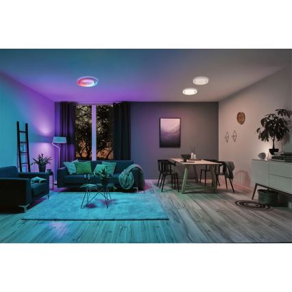 Paulmann 70546 - LED RGBW/22W Dimmable φωτιστικό οροφής RAINBOW 230V 3000-6500K + τηλεχειριστήριο