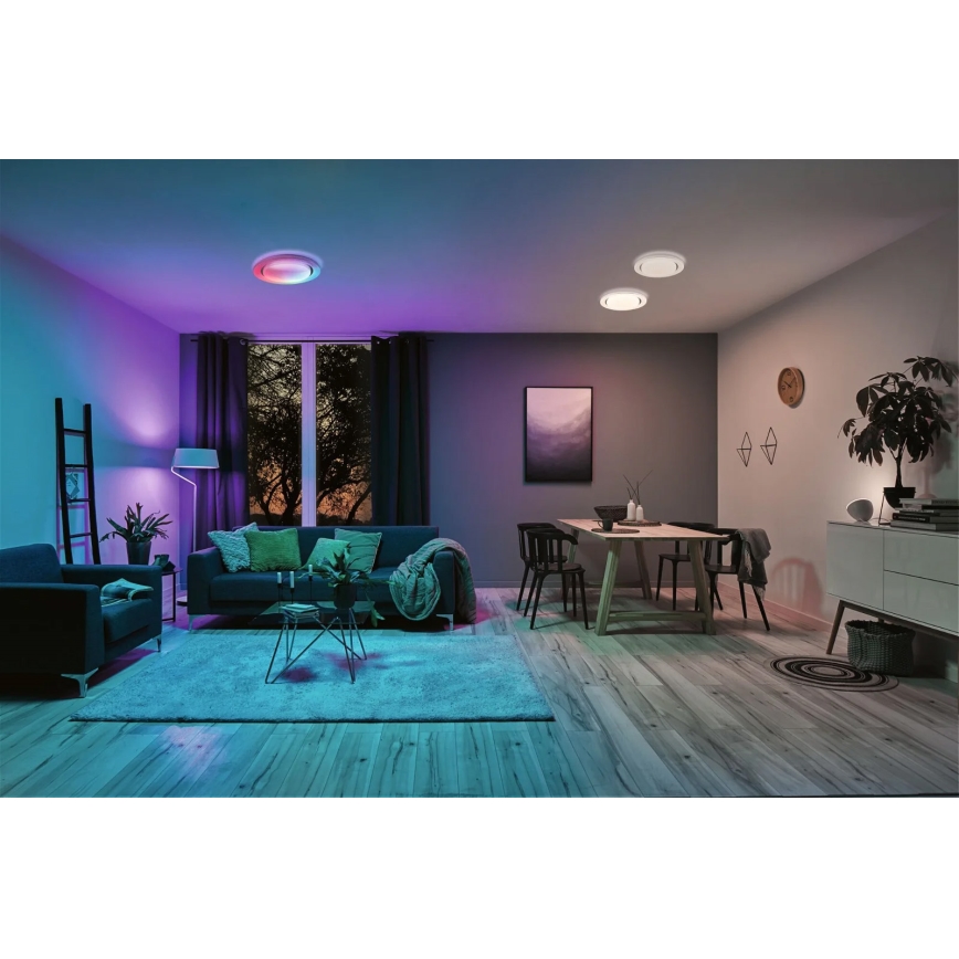 Paulmann 70546 - LED RGBW/22W Dimmable φωτιστικό οροφής RAINBOW 230V 3000-6500K + τηλεχειριστήριο