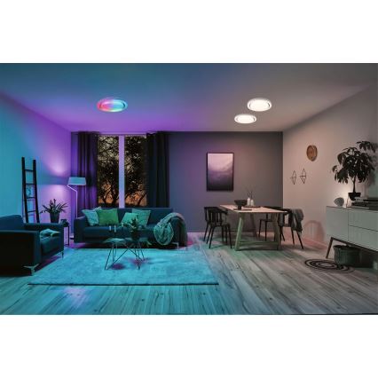 Paulmann 70547 - LED RGBW/38,5W Dimmable φωτιστικό οροφής RAINBOW 230V 3000-6500K + τηλεχειριστήριο