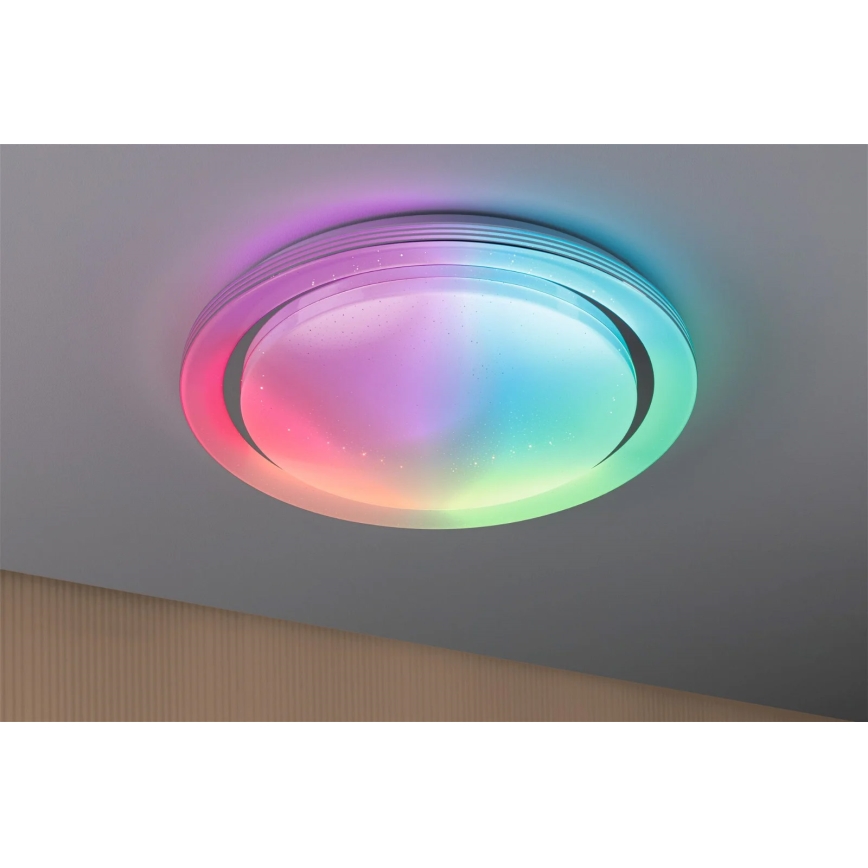 Paulmann 70547 - LED RGBW/38,5W Dimmable φωτιστικό οροφής RAINBOW 230V 3000-6500K + τηλεχειριστήριο