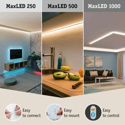 Paulmann 70623 - LED/10W IP44 Dimmable ταινία μπάνιου MAXLED 1,5 m 2700-6500K 230V + τηλεχειριστήριο