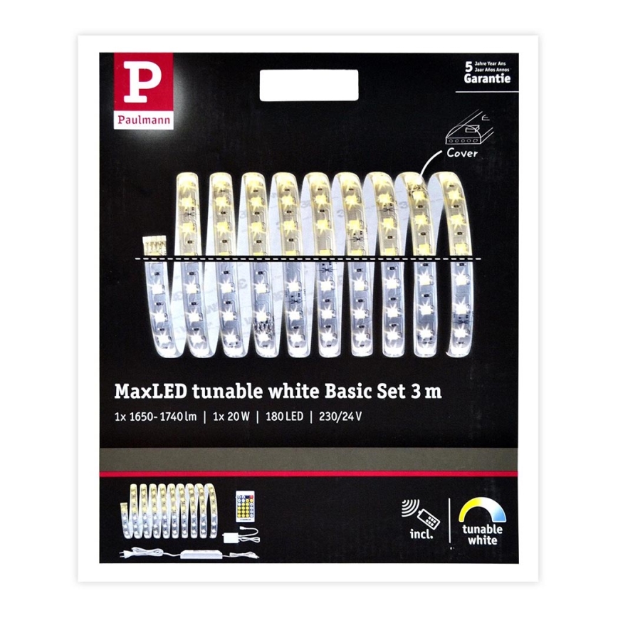 Paulmann 70624 - LED/20W Dimmable ταινία MAXLED 3m 230V + τηλεχειριστήριο