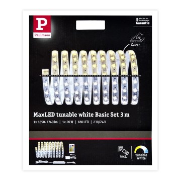 Paulmann 70624 - LED/20W Ρυθμιζόμενη λωρίδα MAXLED 3m 230V με τηλεχειριστήριο