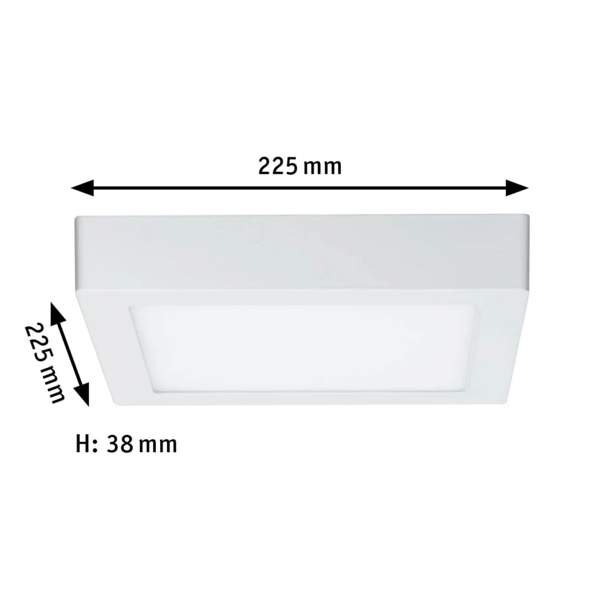 Paulmann 70645 - LED/12,5W Φωτιστικό οροφής LUNAR 230V 22,5x22,5 cm λευκό