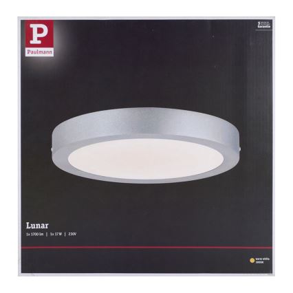 Paulmann 70655 - LED/17W Φωτιστικό οροφής LUNAR 230V διάμετρος 30 cm ματ χρώμιο