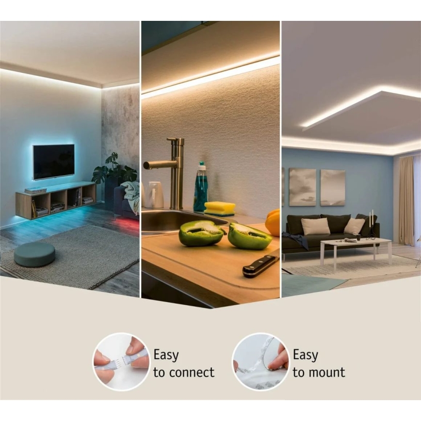 Paulmann 70671 - LED/18W IP44 Dimmable ταινία μπάνιου MAXLED 1,5 m 6500K 230V