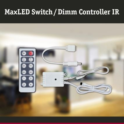 Paulmann 70683 - Ρυθμιστής φωτεινότητας για ταινίες LED MAXLED 24V + τηλεχειριστήριο