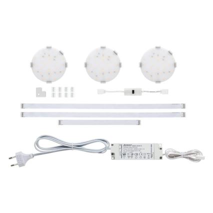 Paulmann 70711 - ΣΕΤ 3xLED/2,8W Φωτισμός επίπλων με αισθητήρα SOFTPAD 230V 2700K