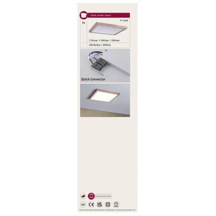 Paulmann 70873 - LED/24W Πάνελ dimming ATRIA 230V 2700K 30x30 cm Ροζ χρυσό