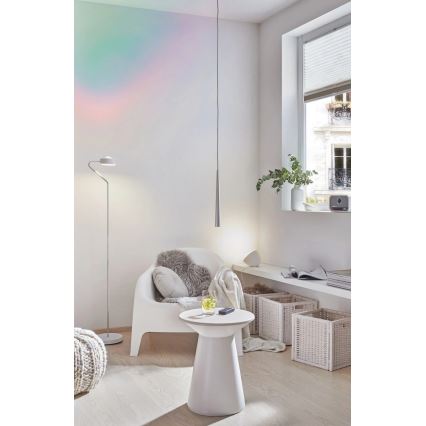 Paulmann 70920 - LED/7,5W Ρυθμιζόμενο επιδαπέδιο φωτιστικό RAMOS 230V λευκό/γυαλιστερό χρώμιο