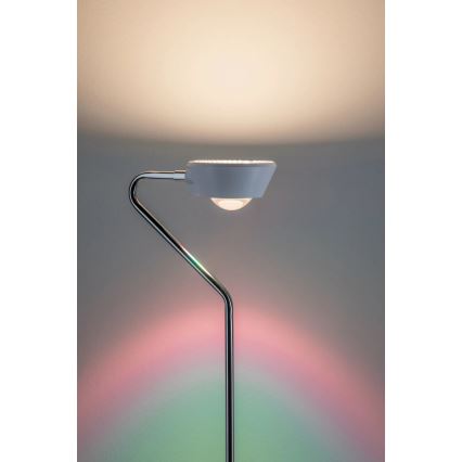 Paulmann 70920 - LED/7,5W Ρυθμιζόμενο επιδαπέδιο φωτιστικό RAMOS 230V λευκό/γυαλιστερό χρώμιο