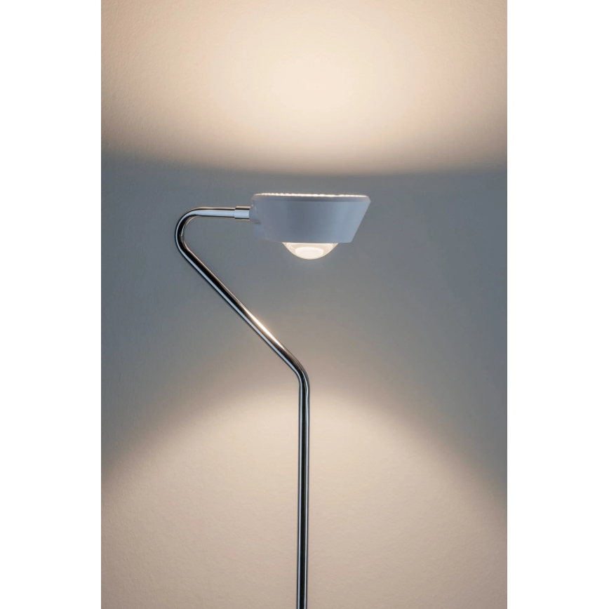 Paulmann 70920 - LED/7,5W Ρυθμιζόμενο επιδαπέδιο φωτιστικό RAMOS 230V λευκό/γυαλιστερό χρώμιο